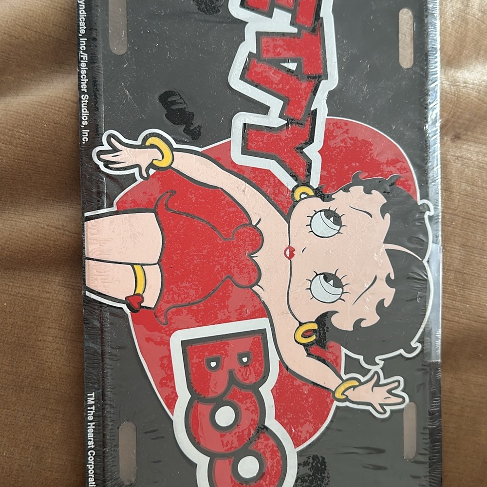 Betty Boop License Plate Cover 1999